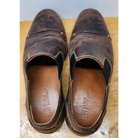Timberland Boot Company Wodehouse Men 9 Dark Brown Leather Slip-On Loafer Shoes main image 13